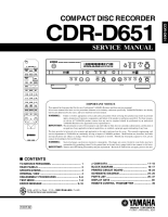 Yamaha CDRD-651 - Service Manual 